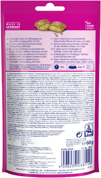 Vitakraft Crispy Crunch anti-hårboll kattgodis (60 g) Vitakraft Crispy Crunch anti-hårboll kattgodis (60 g)