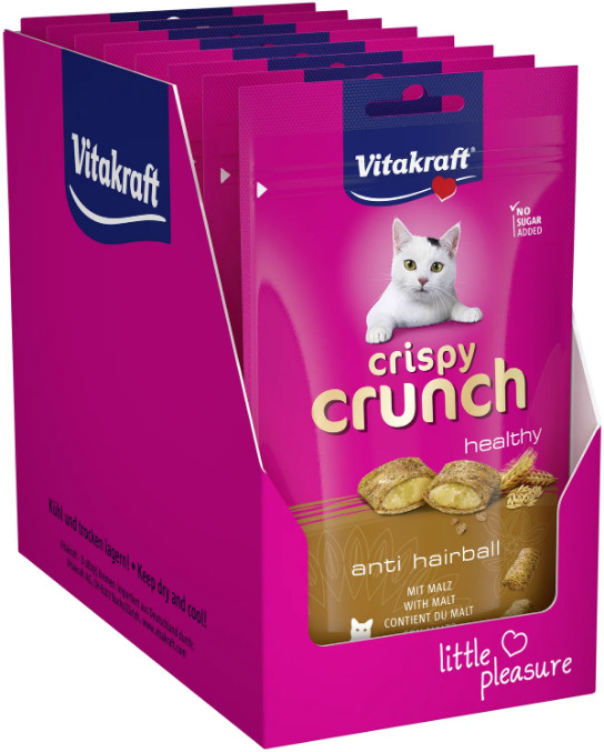 Vitakraft Crispy Crunch anti-hårboll kattgodis (60 g) Vitakraft Crispy Crunch anti-hårboll kattgodis (60 g)