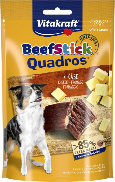 Vitakraft Beef Stick Quadros med ost hundgodis (70 g) Vitakraft Beef Stick Quadros med ost hundgodis (70 g)