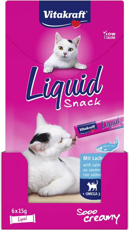 Vitakraft Liquid Snack med lax kattgodis (6x15 g)