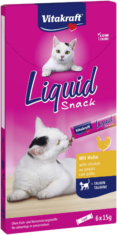 Vitakraft Liquid Snack med kyckling kattgodis (6x15 g) Vitakraft Liquid Snack med kyckling kattgodis (6x15 g)