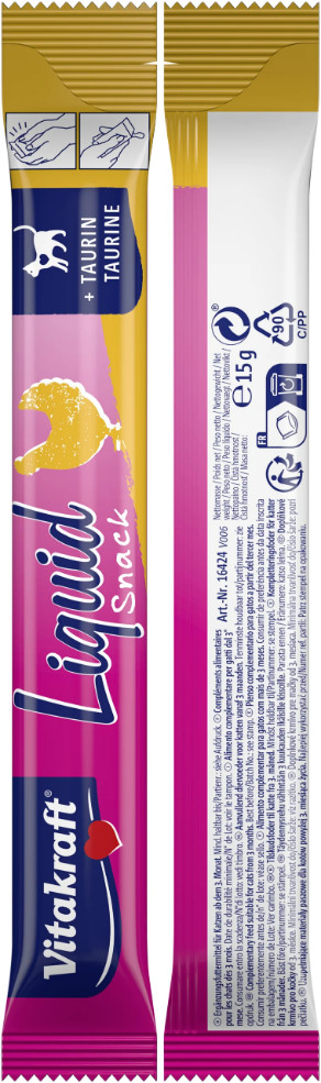 Vitakraft Liquid Snack med kyckling kattgodis (6x15 g) Vitakraft Liquid Snack med kyckling kattgodis (6x15 g)