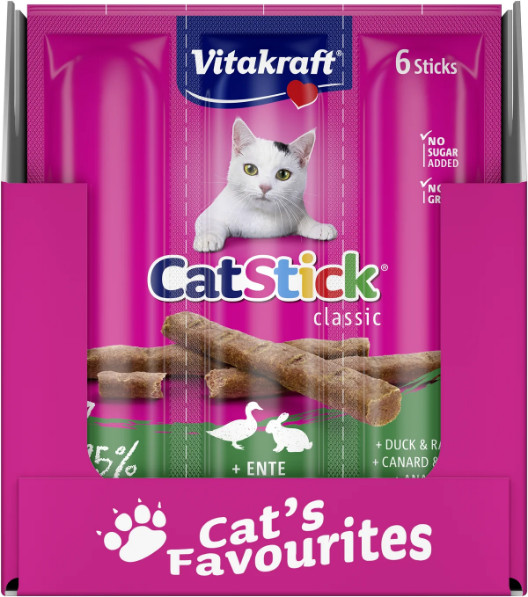 Vitakraft Catstick Classic med anka och kanin kattgodis