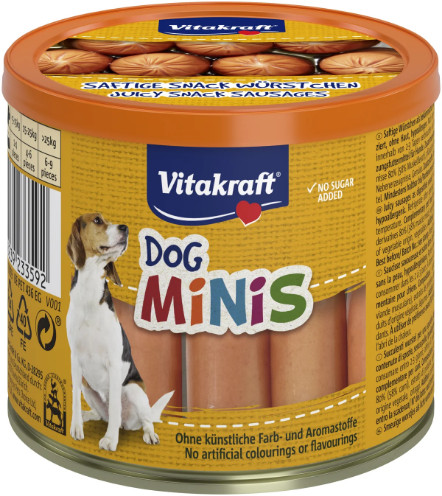 Vitakraft Dog Minis snackskorv för hund (120 g)