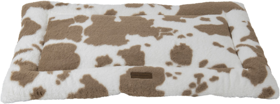 Animal Boulevard Cow Plush benchkussen wit/mokka
