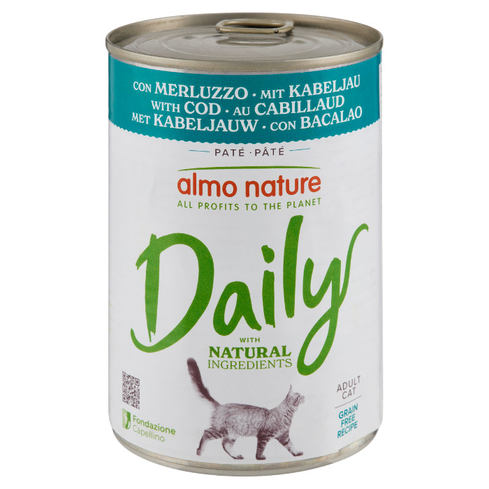 Almo Nature Daily met kabeljauw natvoer kat (400 g)