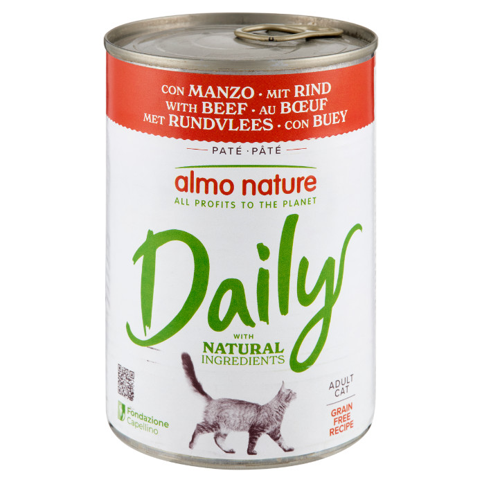 Almo Nature Daily med nötkött våtfoder katt (400 g)