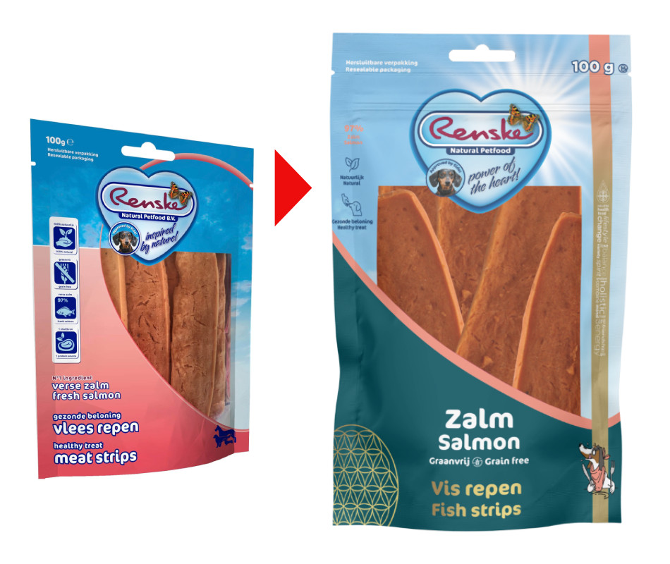 Renske Gezonde Beloning Hond - Vlees Repen Zalm