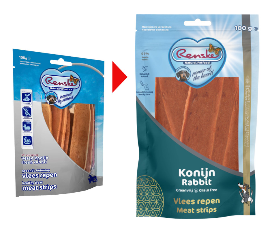 Renske Gezonde Beloning Hond - Vlees Repen Konijn