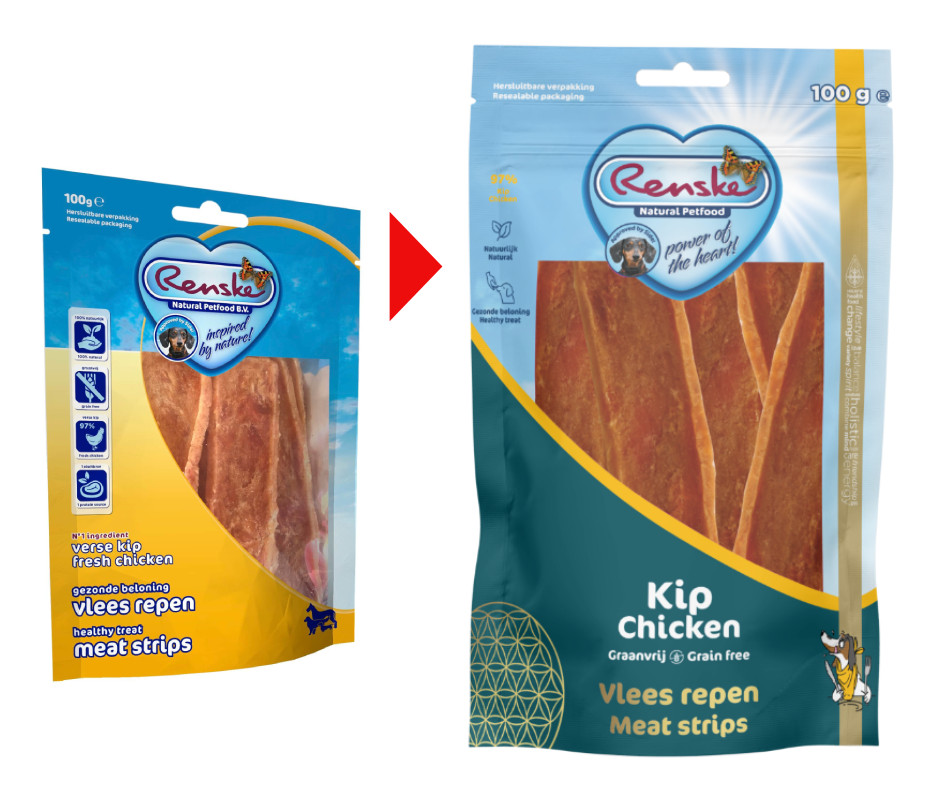 Renske Gezonde Beloning Hond - Vlees Repen Kip
