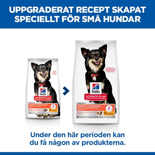 Hill's Adult Perfect Digestion Small & Mini hundfoder med kyckling & råris