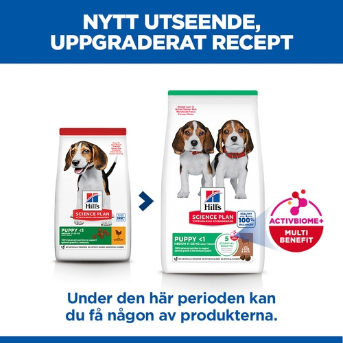 Hill's Puppy Medium hundfoder med lamm & ris