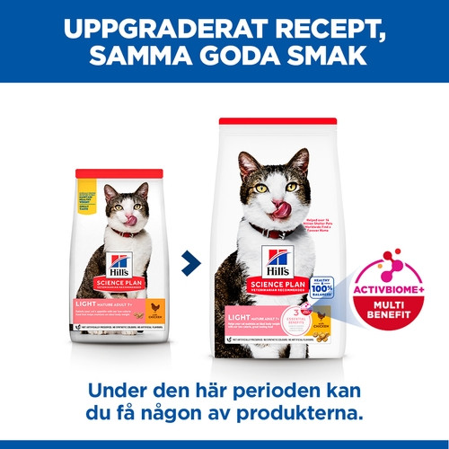 Hill's Mature Adult 7+ Light kattfoder med kyckling
