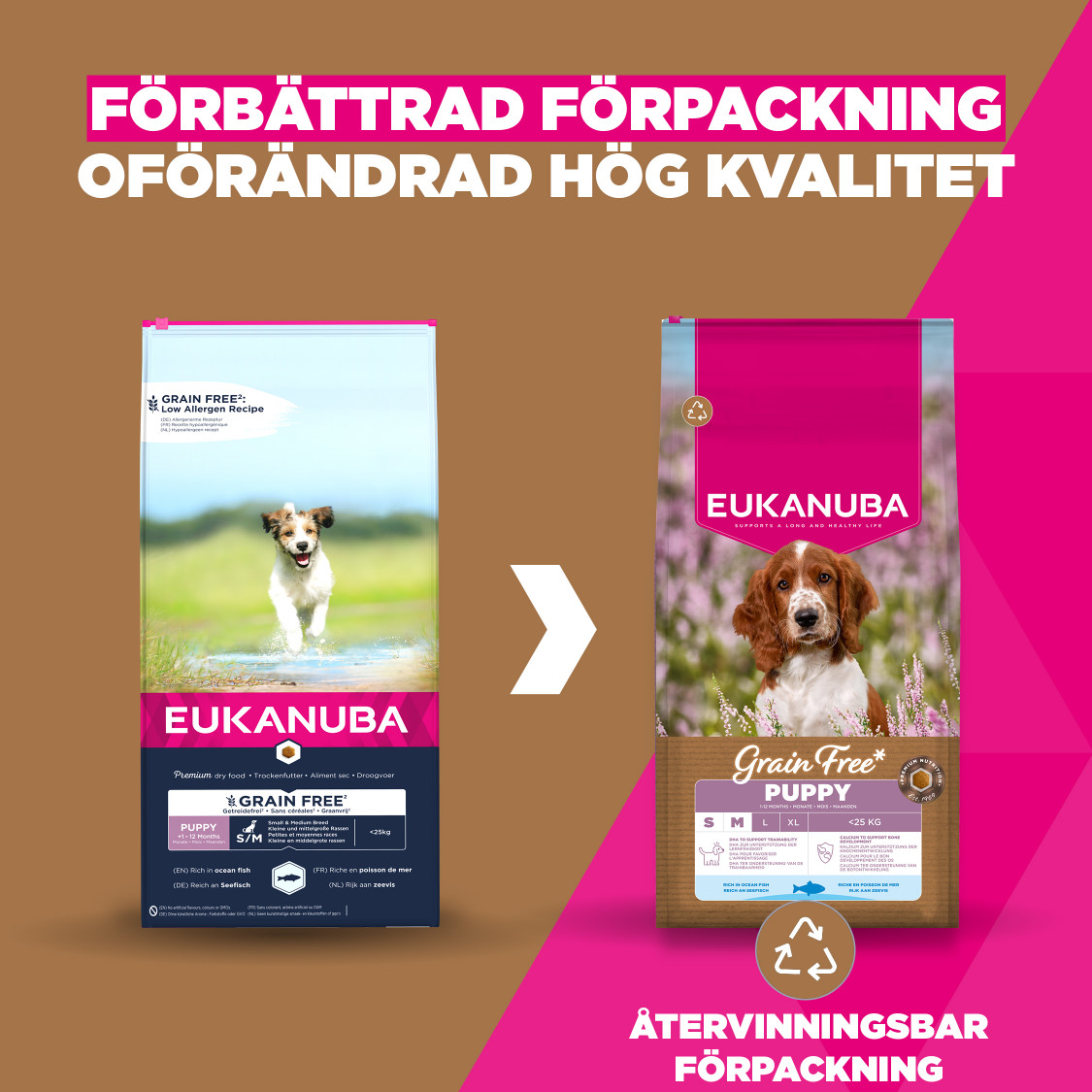 Eukanuba Puppy & Junior S/M graanvrij zeevis hondenvoer