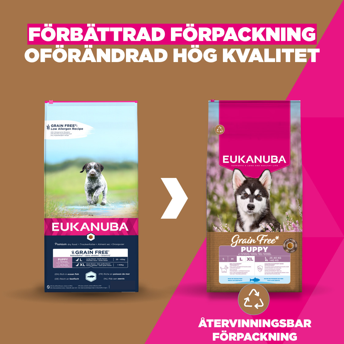Eukanuba Puppy & Junior L/XL graanvrij zeevis hondenvoer