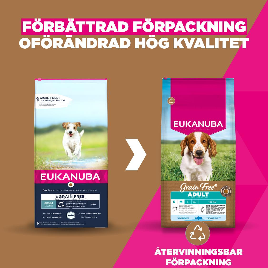 Eukanuba Adult S/M graanvrij zeevis hondenvoer