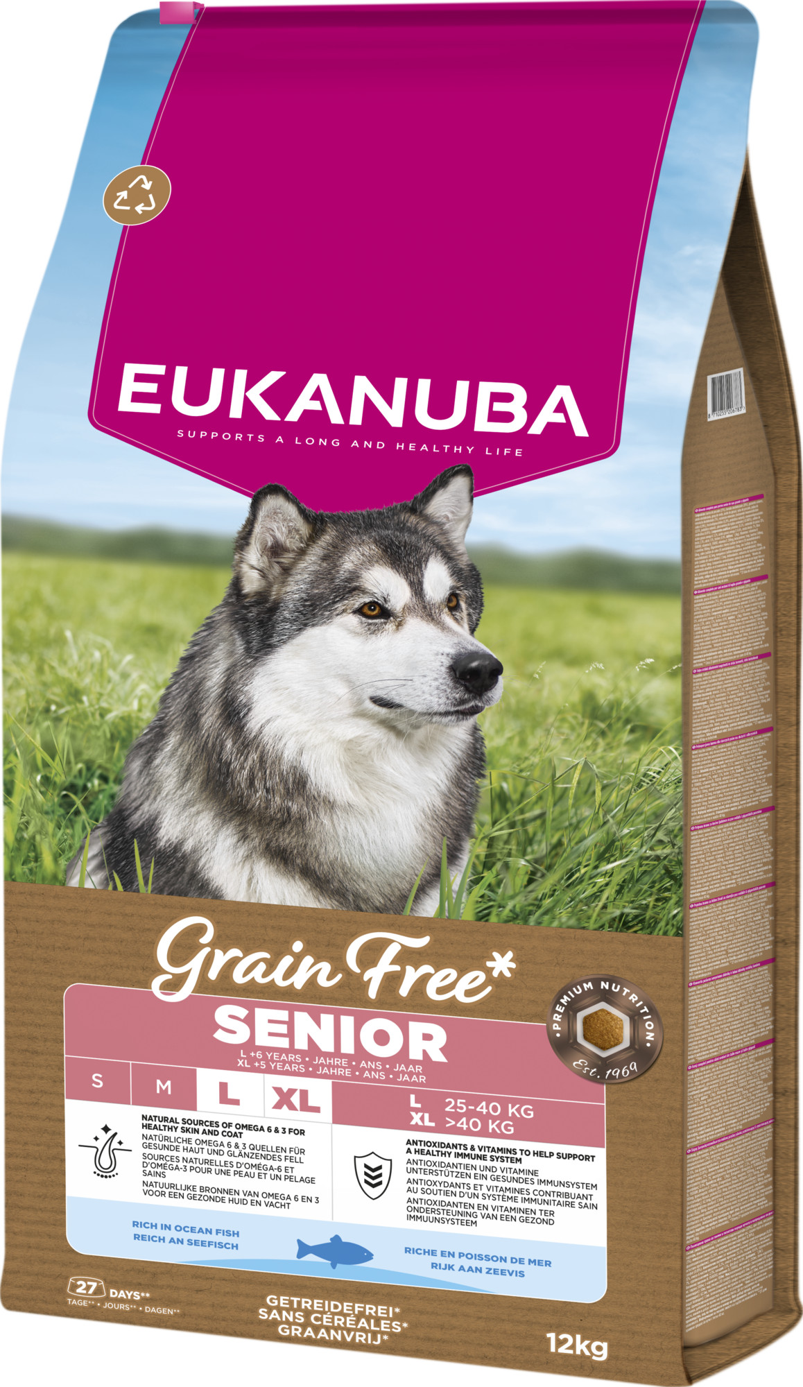 Eukanuba Senior Large met oceaanvis graanvrij hondenvoer