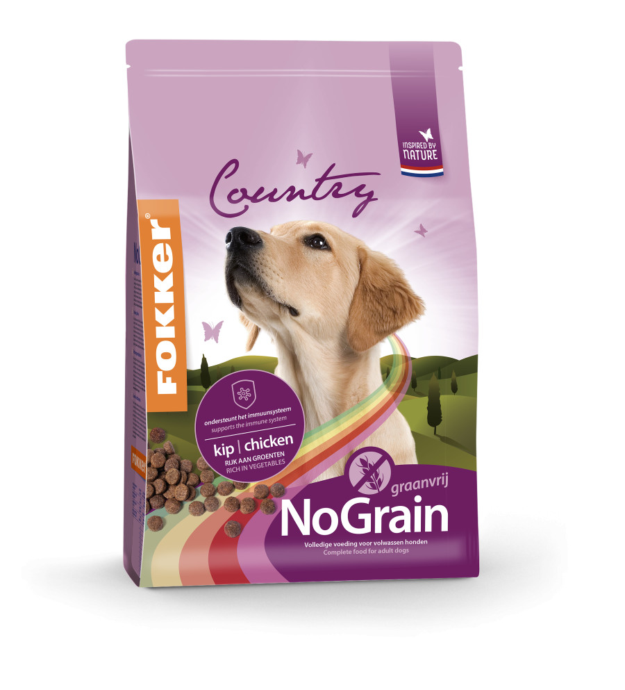 Fokker Country No Grain kip hondenvoer