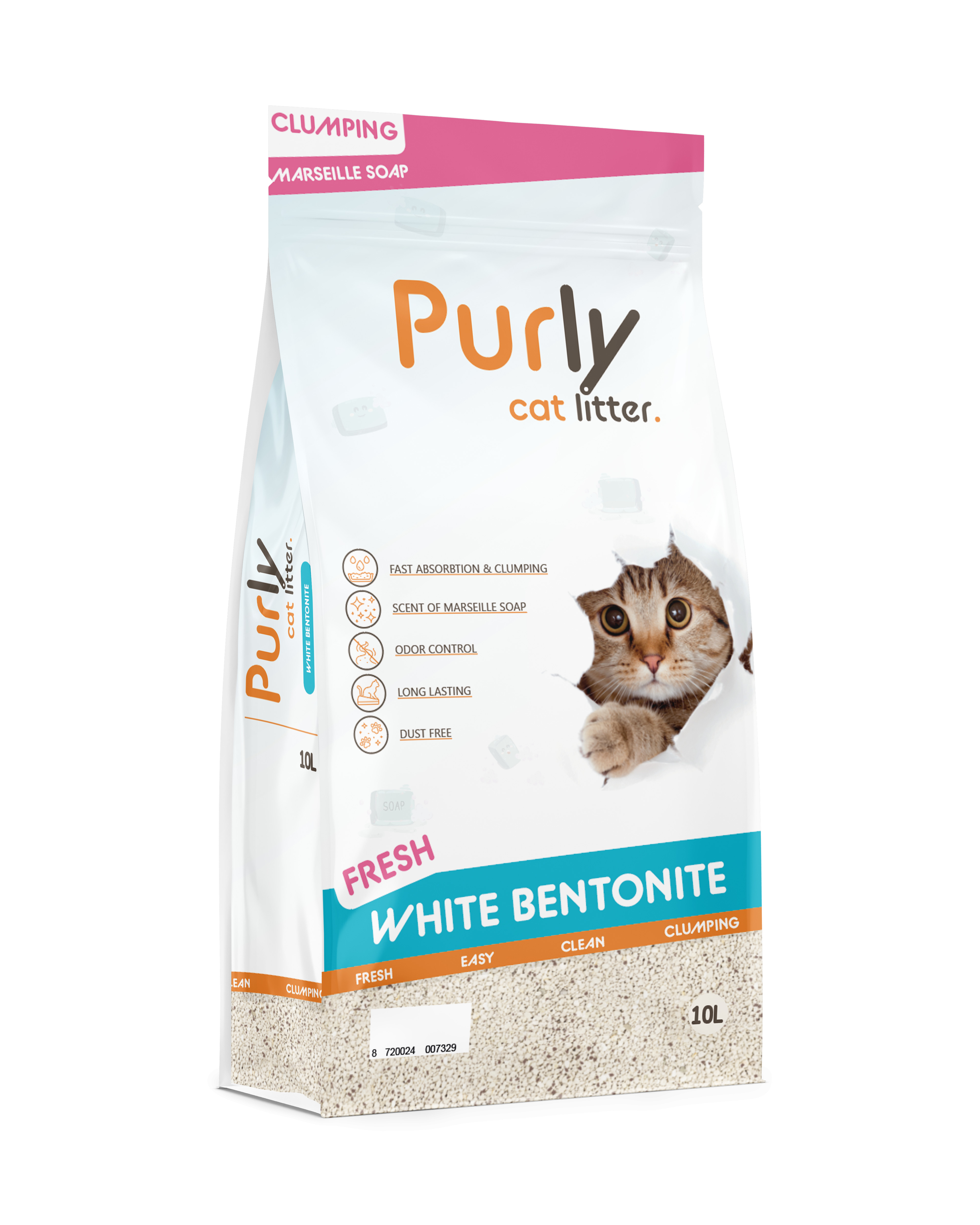 Purly Clumping  White Marseille kattenbakvulling