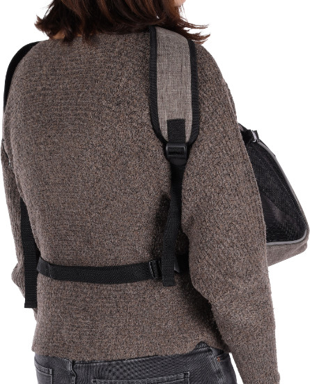 Buikdrager Xanty voor kat en kleine hond taupe