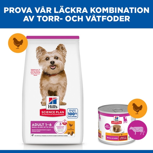 Hill's Adult Small & Mini hundfoder med kyckling