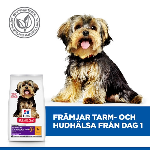 Hill's Adult Sensitive Stomach & Skin Small & Mini hundfoder med kyckling