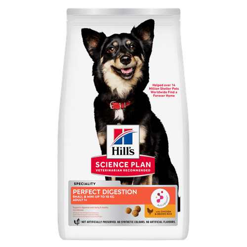 Hill's Adult Perfect Digestion Small & Mini hundfoder med kyckling & råris