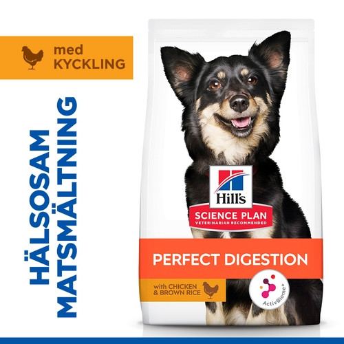 Hill's Adult Perfect Digestion Small & Mini hundfoder med kyckling & råris