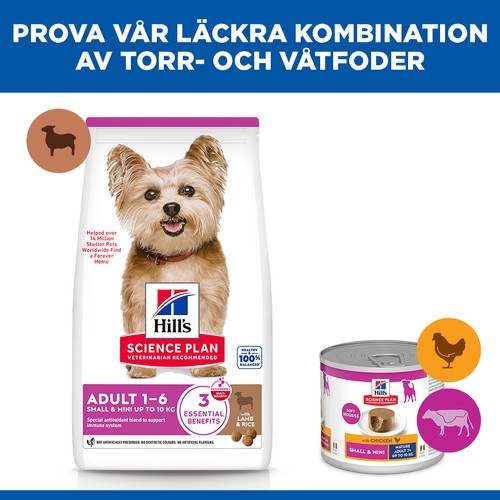 Hill's Adult Small & Mini hundfoder med lamm & ris