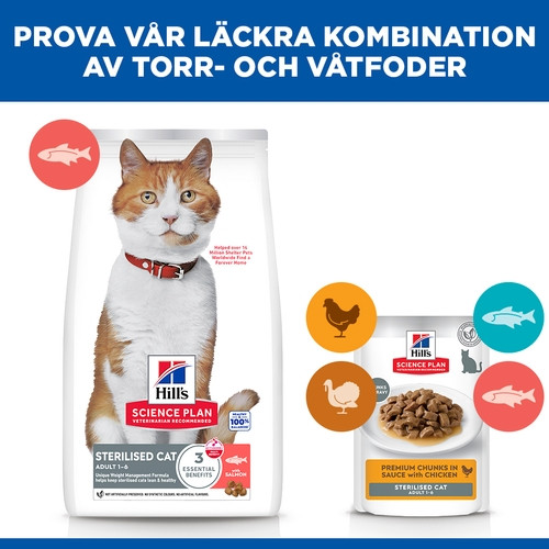 Hill's Adult Sterilised Cat met zalm kattenvoer
