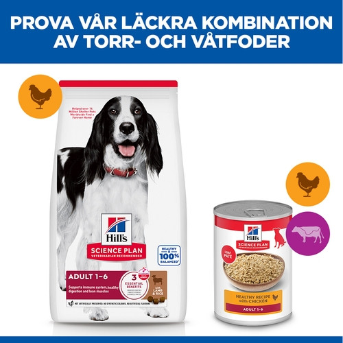 Hill's Adult Medium hundfoder med lamm och ris