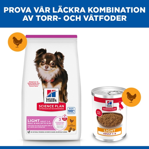 Hill's Adult Light Small & Mini hundfoder med kyckling