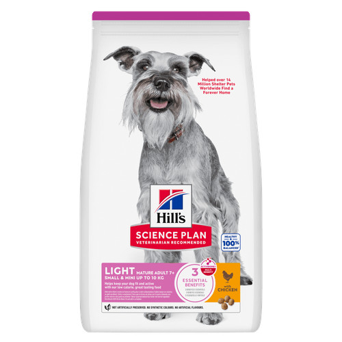 Hill's Mature Adult Light Small & Mini med kyckling hundfoder