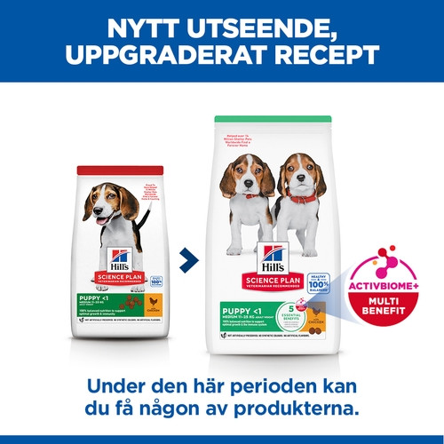 Hill's Puppy Medium hundfoder med kyckling