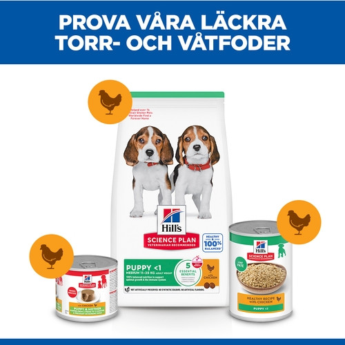 Hill's Puppy Medium hundfoder med kyckling