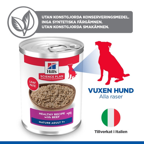 Hill's Mature Adult 7+ nat hondenvoer met rund blik