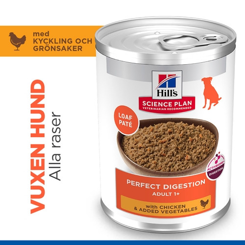 Hill's Adult Perfect Digestion våtfoder hund med kyckling (363 g burk)