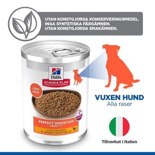 Hill's Adult Perfect Digestion våtfoder hund med kyckling (363 g burk)