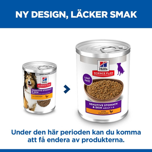Hill's Adult Sensitive Stomach & Skin nat hondenvoer met kip blik