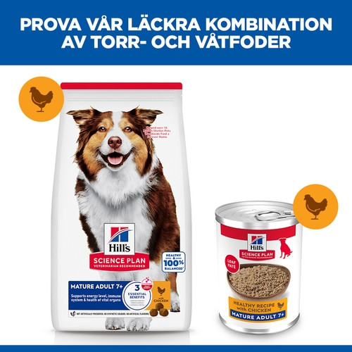 Hill's Mature Adult våtfoder hund med kyckling (370 g burk)