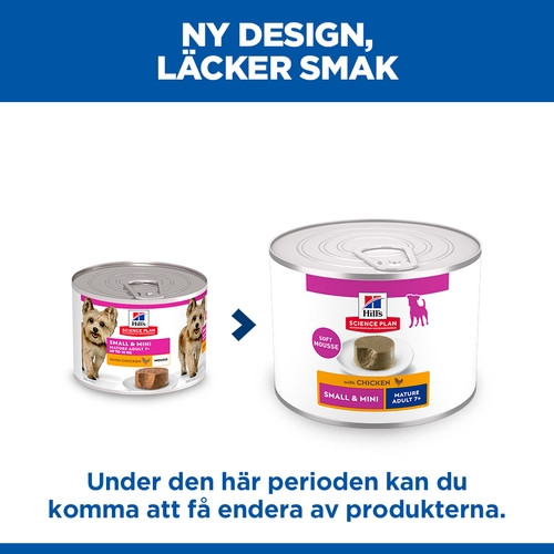 Hill's Mature Adult 7+  Small & Mini mousse met kip natvoer hond