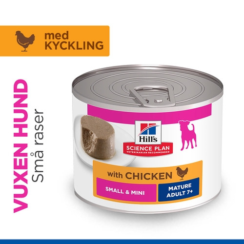 Hill's Mature Adult 7+  Small & Mini mousse met kip natvoer hond