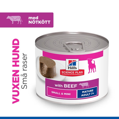 Hill's Mature Adult 7+ Small & Mini mousse met rund natvoer hond