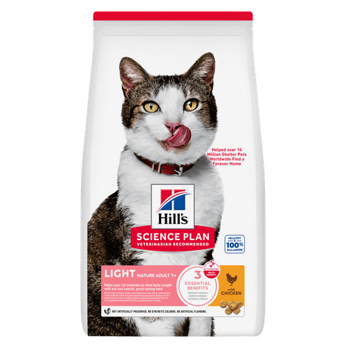 Hill's Mature Adult 7+ Light kattfoder med kyckling