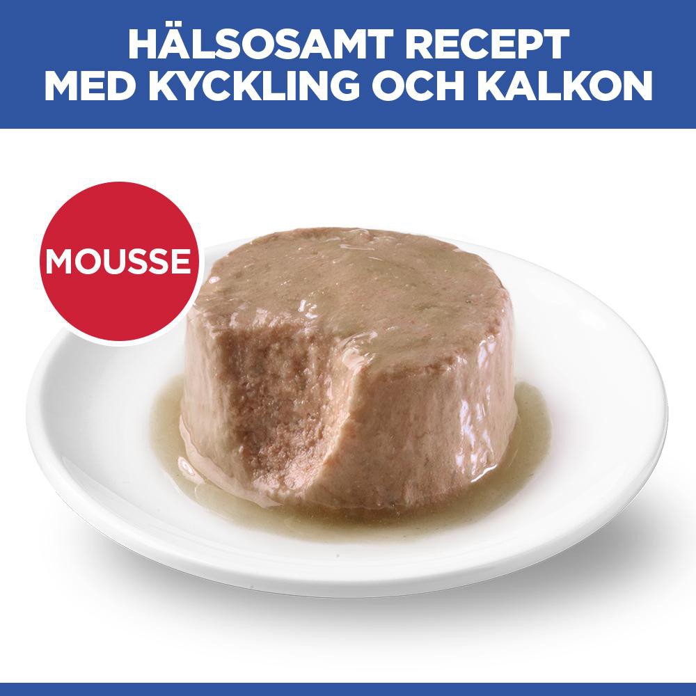 Hill's Kitten & Mother Tender Mousse nat kattenvoer met kip en kalkoen blik