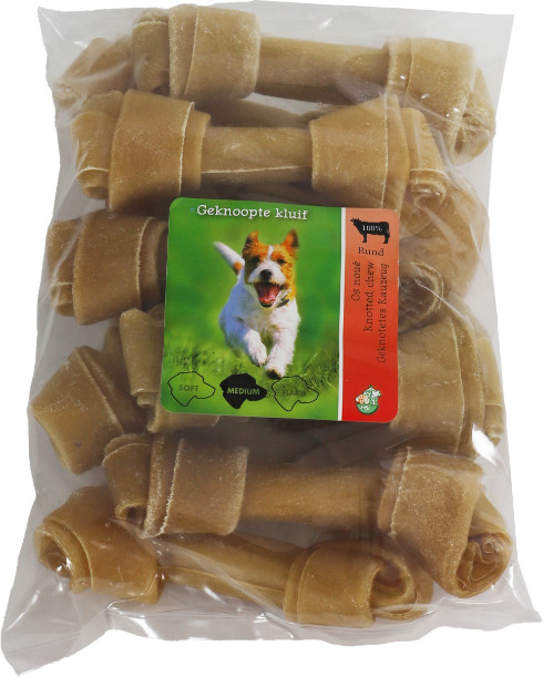 Brekz Rawhide - knutben av råhud för hund (13 cm)