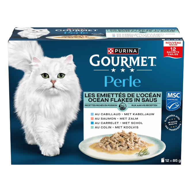 Purina Gourmet Perle Ocean Flakes i sås våtfoder katt