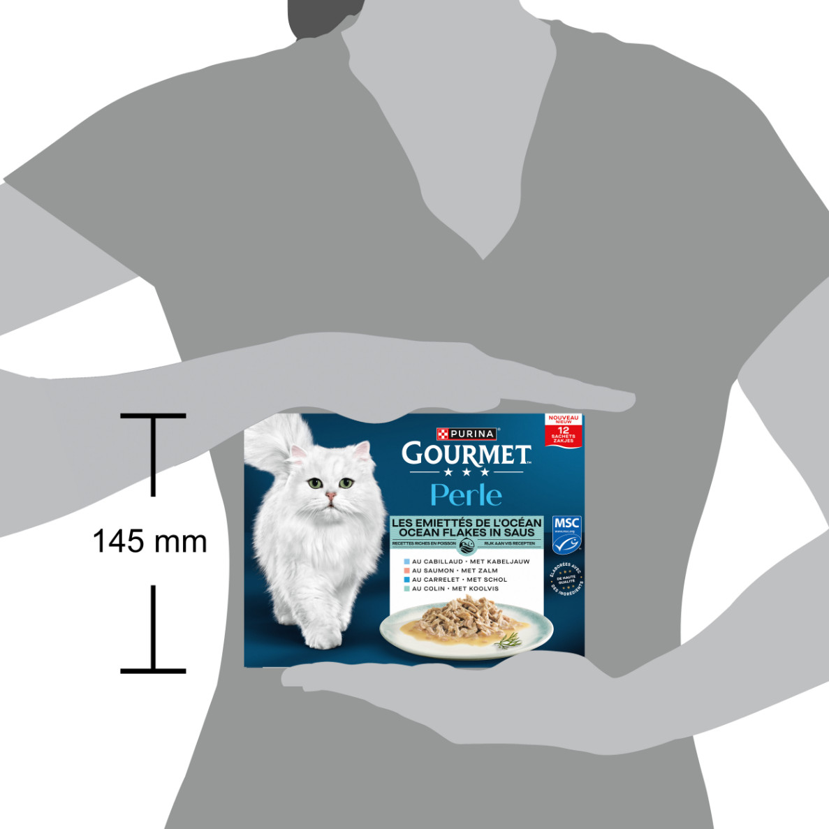 Purina Gourmet Perle Ocean Flakes i sås våtfoder katt