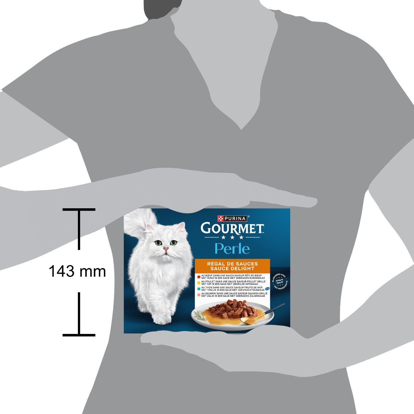 Gourmet Perle Sauce Delight- rund/kip/tonijn/zalm nat kattenvoer 85g zakje