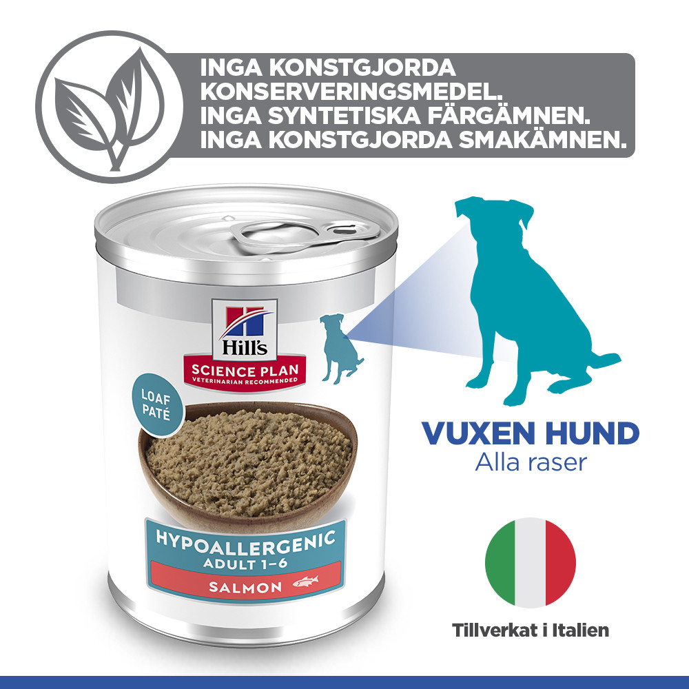 Hill's Adult Hypoallergenic nat hondenvoer met zalm blik
